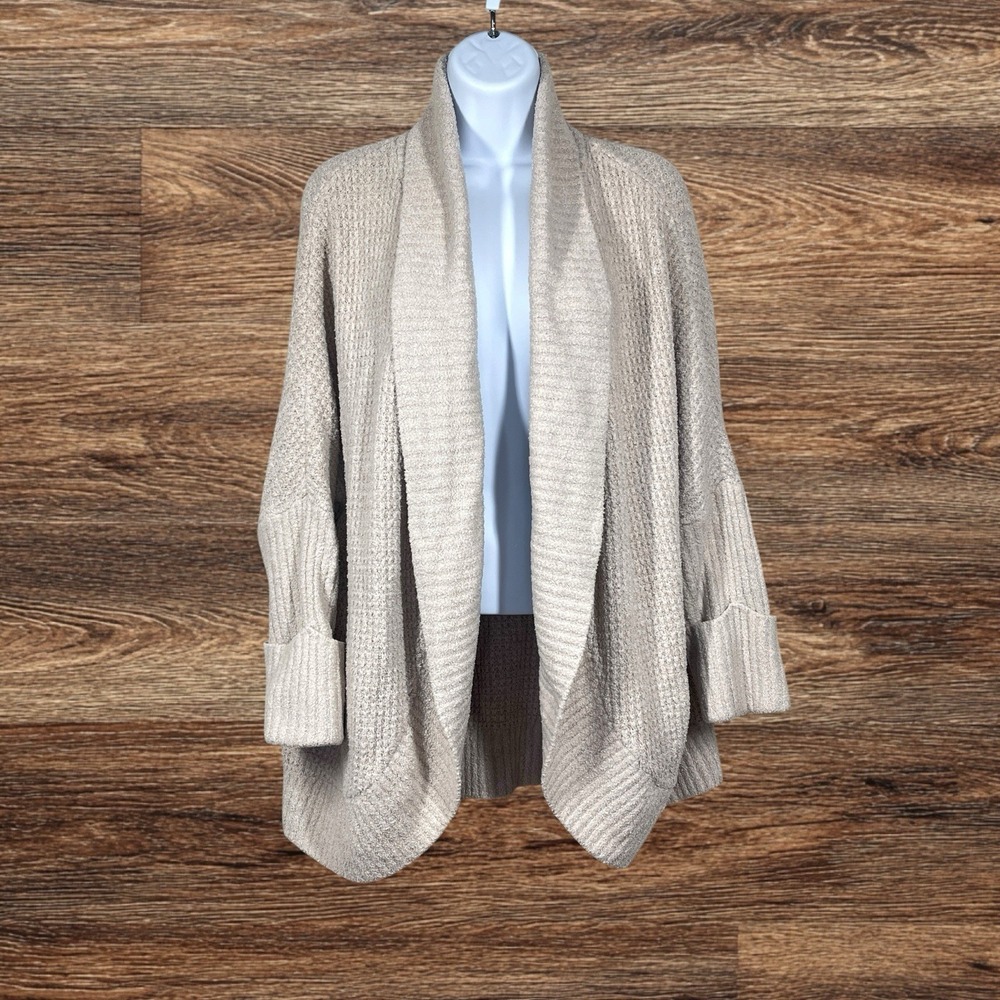 Barefoot‎ Dreams CozyChic Lite Circle Cardigan Size S/M Light Tan Soft Comfort